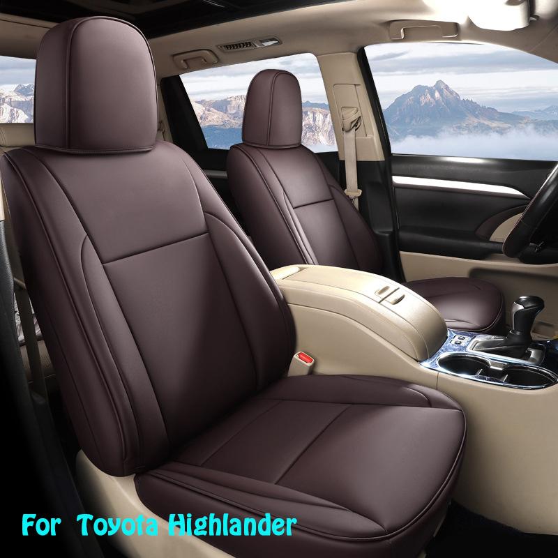 Original Car Seat Covers 1:1 Custom Model For Select Toyota Highlander 2015 2016 2017 2018 5 Seats  Auto Accessories Styling