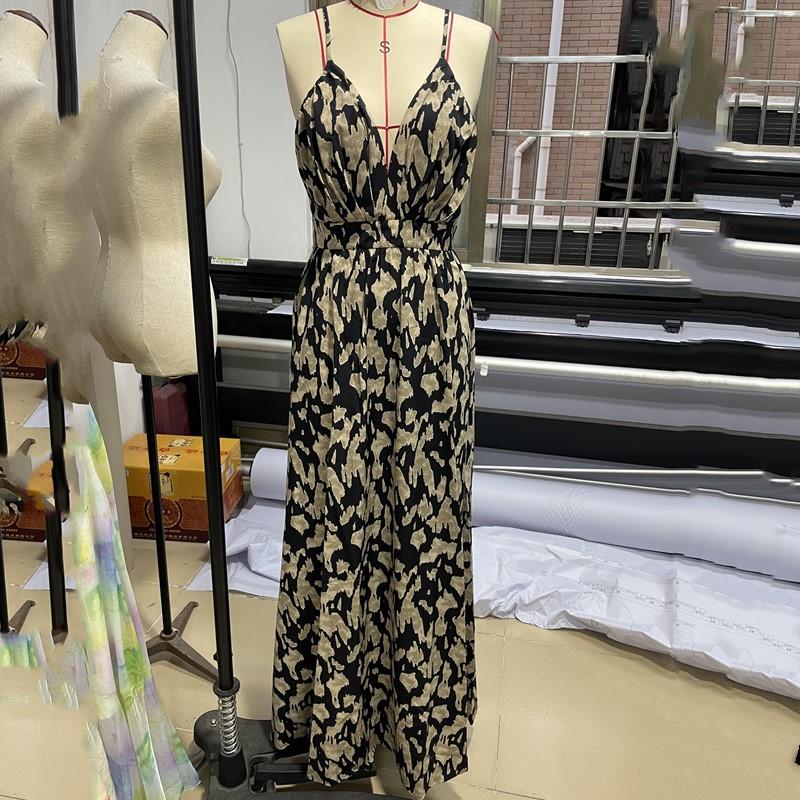 sleeveless strap Plus size sexy backless floral new in dresses for women casual long summer dress