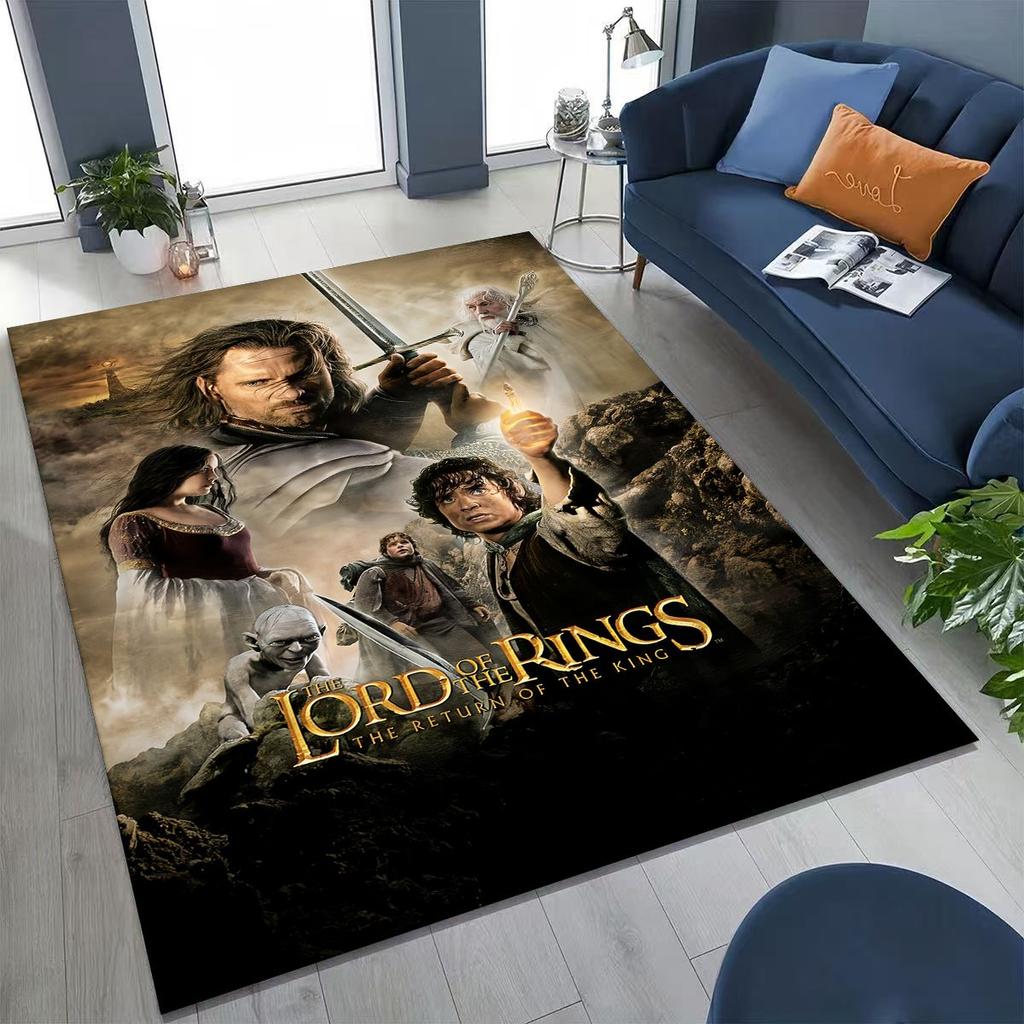 Classics L-Lord of The Rings H-Hobbit Movie Board Rug for Bedroom Living Room Sofa Home Doormat Decor, Large Non-slip Floor Mat