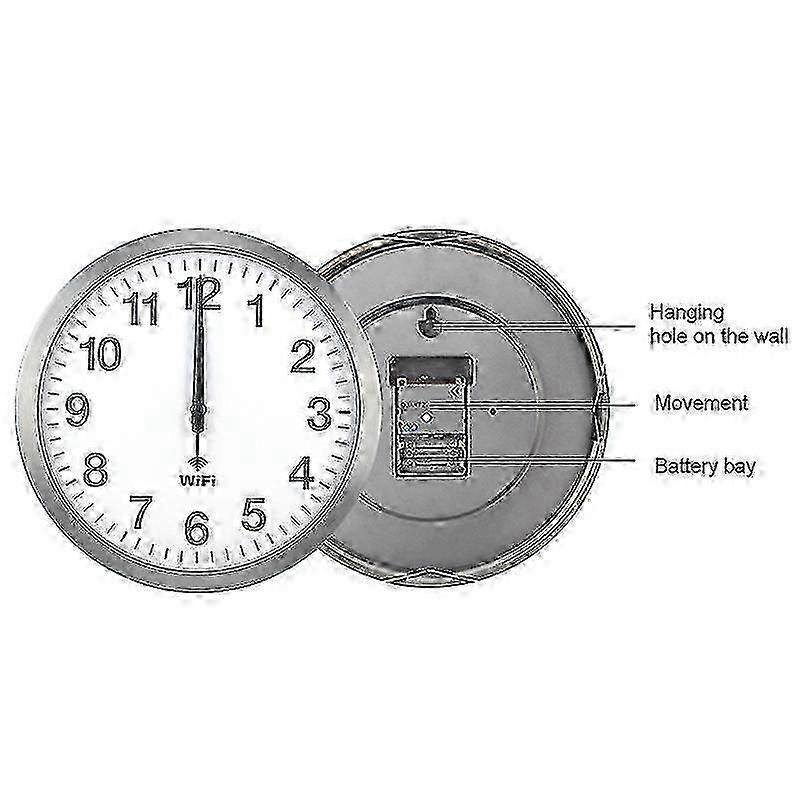 Automatic Time Synchronized 12 Inch Wifi Wall Clock Hwy