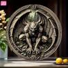 VEXE Gothic Gargoyle Iron Wall Decor Xcm Retro Metal Art Plaque for Garden Outdoor Home Bar Cafe