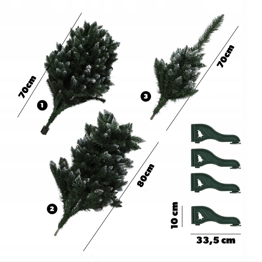 KADAX Künstlicher Weihnachtsbaum Diamanttanne 220 cm Dicht