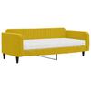 Vidaxl Sofa Z Materacem Do Spania, Żółta, 100X200 Cm, Aksamit