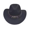 Male and Female Couples Jazz Hat Bucket Hat European and American Style Big Edge Top Hat Sunscreen Hat Woolen Cowboy Hat