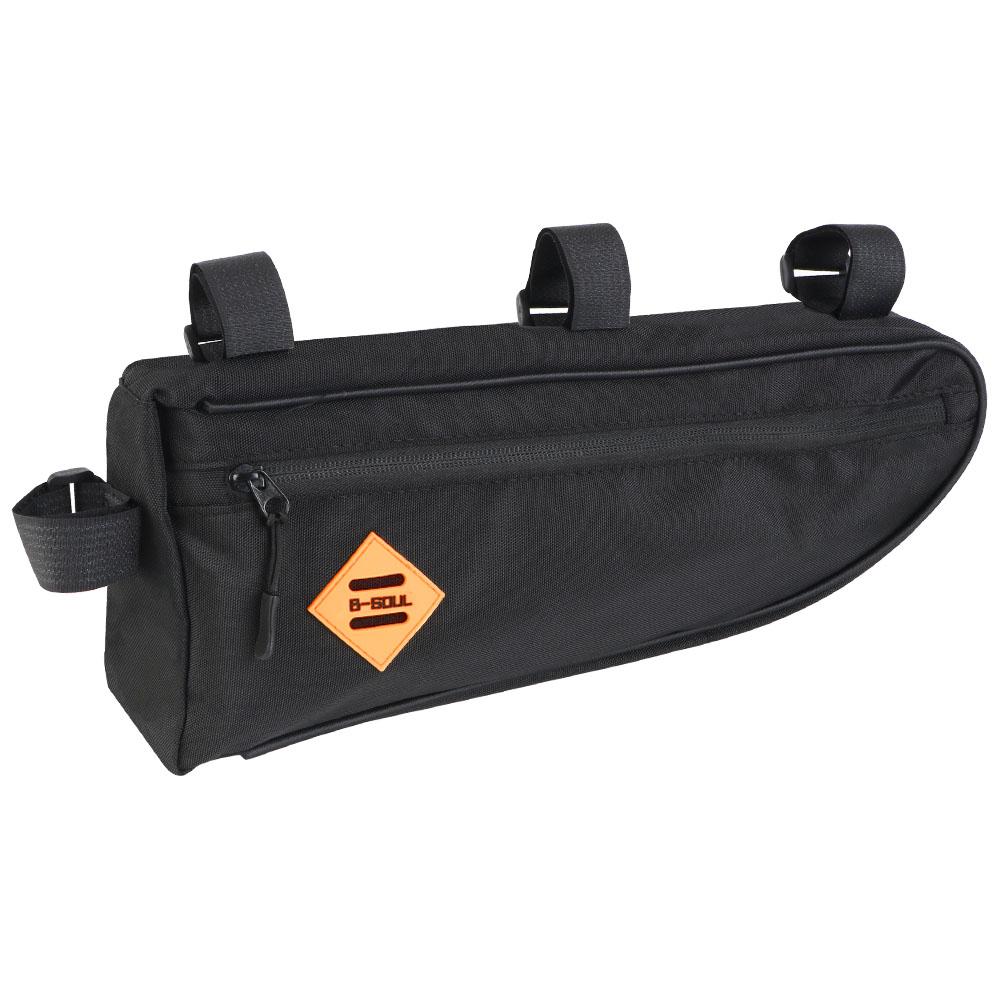 

Большая вместительная велосипедная треугольная сумка, водонепроницаемая сумка для передней трубы рамы, универсальная сумка для упаковки, аксессуары, сумка с плоским дном чёрный