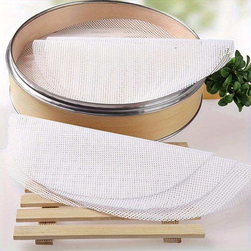 6pcs/set Reusable Silicone Non-Stick Steamer Liners Steaming Mat for Bamboo Steamer Cooking Heat Resistant Kitchen Tool