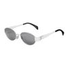 Celine Triomphe Metal 01 UV Protection Oval Sunglasses Women sunglasses Gray 4S235CMLB-36SM