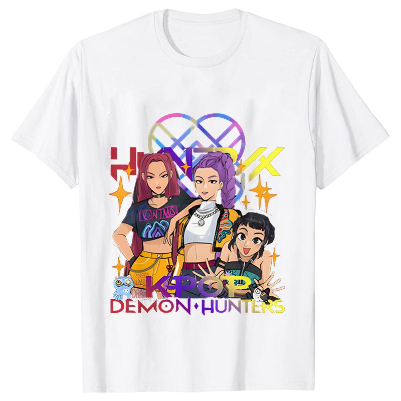 Women's T-shirt Clothing Kpop Demon Hunter Huntrx Graphic Tops Female T Shirt Fashion Korean Casual Harajuku Short Sleeve Tees