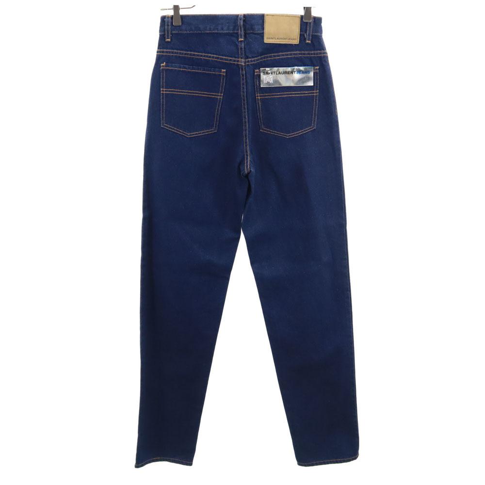 Unused SAINT LAURENT Straight Denim Pants W29 Indigo JEANS Button Fly Men's Used