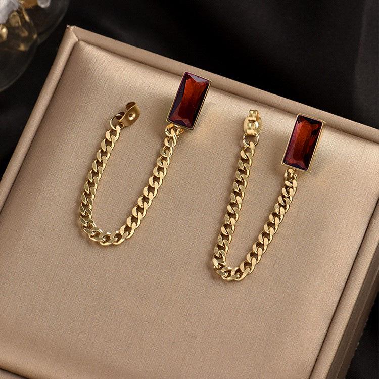 Elegant Multi-Color Zircon Necklace, Bracelet, and Earring Set: Double-Layered Luxury Women's Jewelry