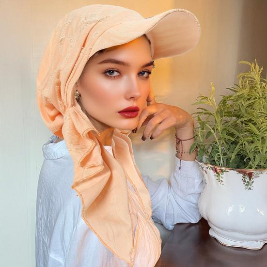 Women Headscarf Hat Elastic Design Shawl Baseball Hat Headscarf Lightweight Easy to Wear Head Covering Turban Hat