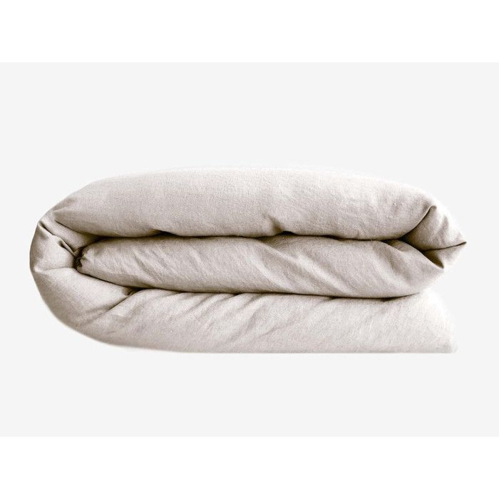 Housse de couette Palace 100% coton teint lavé Vent du sud - 200x200 - Palace Naturel