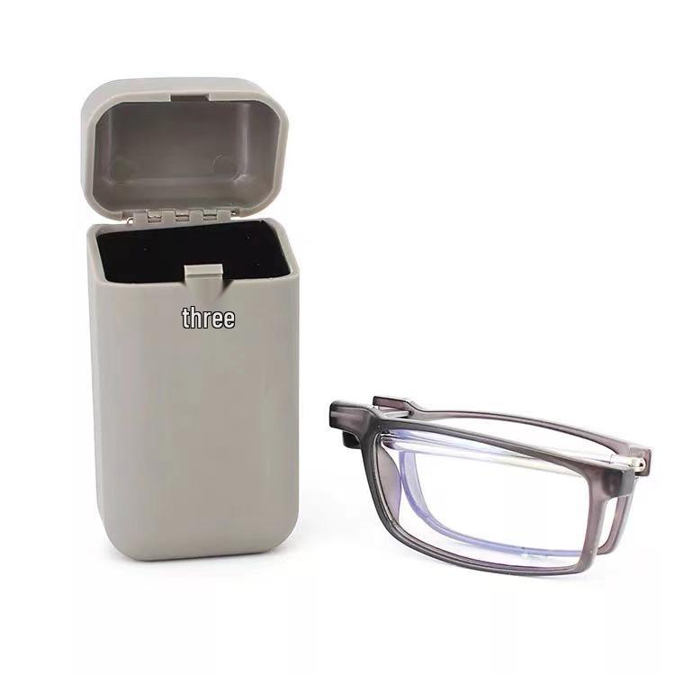 TR90 Folding Anti-Blue Light Reading Glasses for Men & Women, Portable with Telescopic Stainless Steel Legs