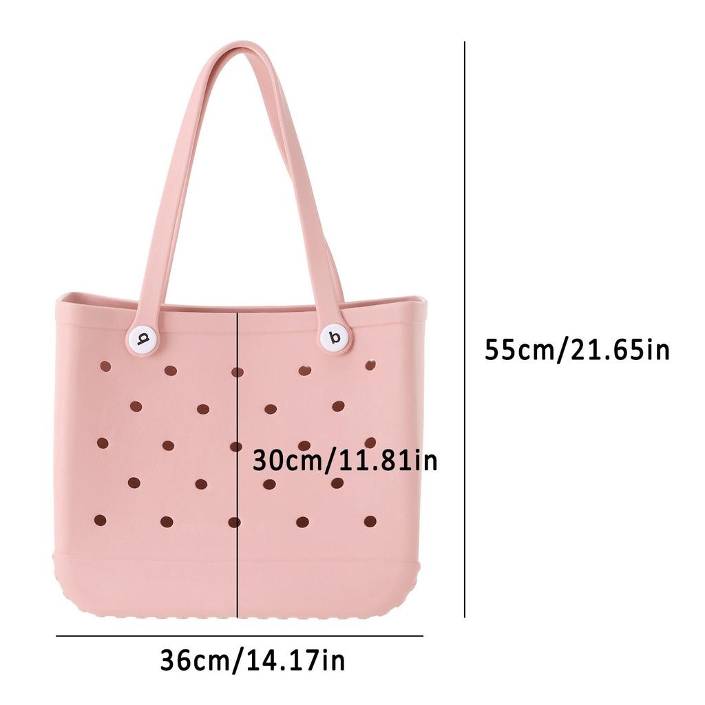 Beach Bag Storage Bag Handbag Solid Color Waterproof Eva Hole Large Storage Bag, Outdoor Tote Bag Portable Travel Bags