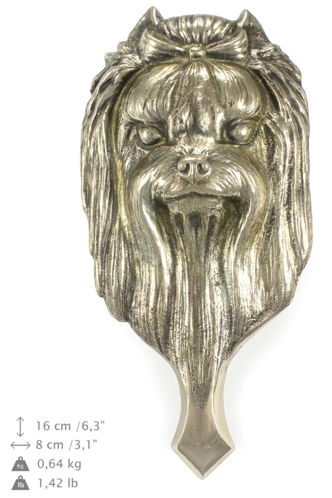 Yorkshire Terrier, Yorkie – Door knocker in the shape of a dog's head, brass knocker | Art-Dog