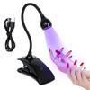 Led Nail Lights Dryer Ultraviolet  UV Lamp Mini Flexible Clip-On Desk USB Gel Curing Manicure Pedicure Tools