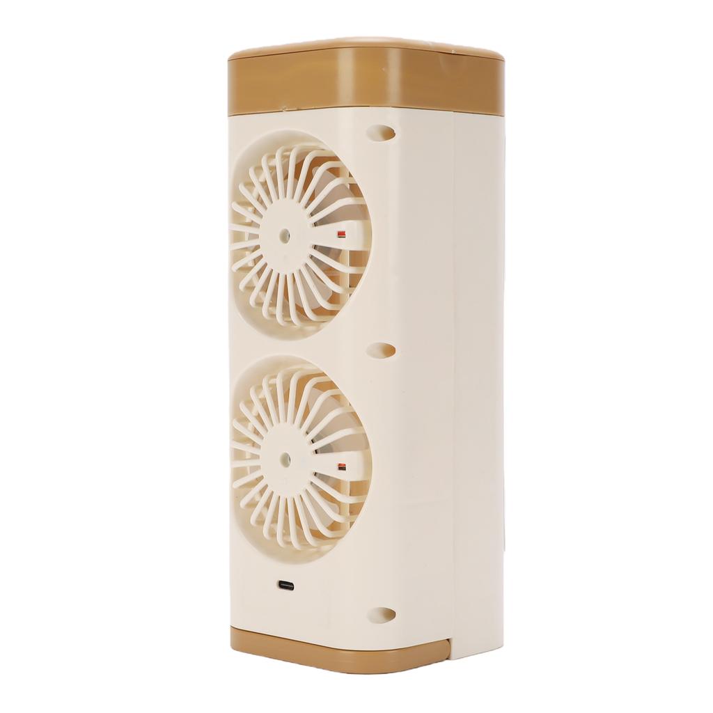 Portable Air Conditioner Fan USB Desktop Cooling Mist Fan with Nightlight 3 Wind Speeds 120mL Tank for Desk Nightstand