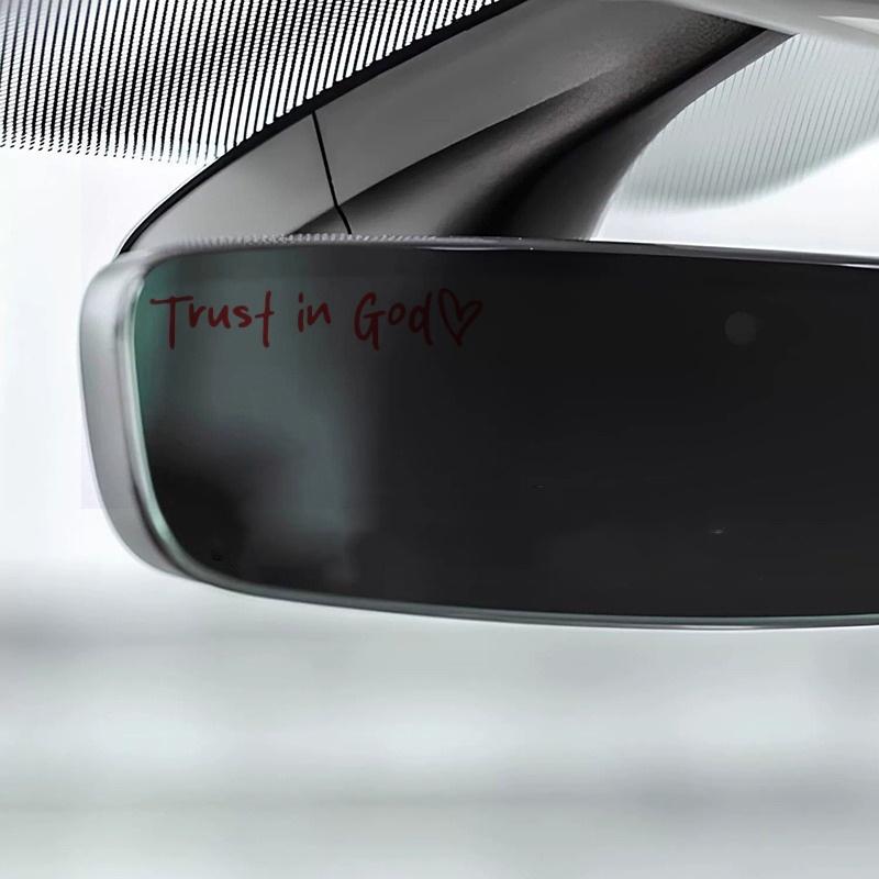 Pasitikėk Dievu Širdis Automobilio Galinio Vaizdo Veidrodžio Lipdukas Dekalas Tikėjimas Biblijos Eilutė Krikščionių Bažnyčia Auto Transporto Priemonės Buferio Dekoracija