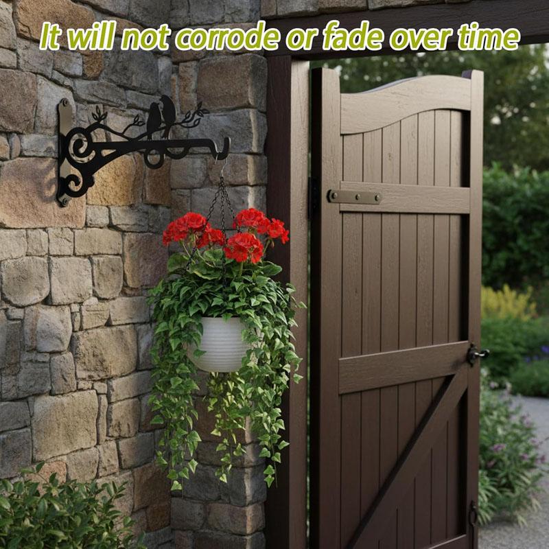 2/1Pcs Wall-Mounted Hook Flower Pot Holder Europe Vintage Iron Art Flower Stand Garden Decoration Wall Hanging Basket Bracket