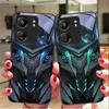 Creative Mech For Xiaomi Redmi 13C Note13 12 Pro Plus 5G Note 9 13T Pro POCO X6 F5 F6 Black Tempered Glass Phone Case