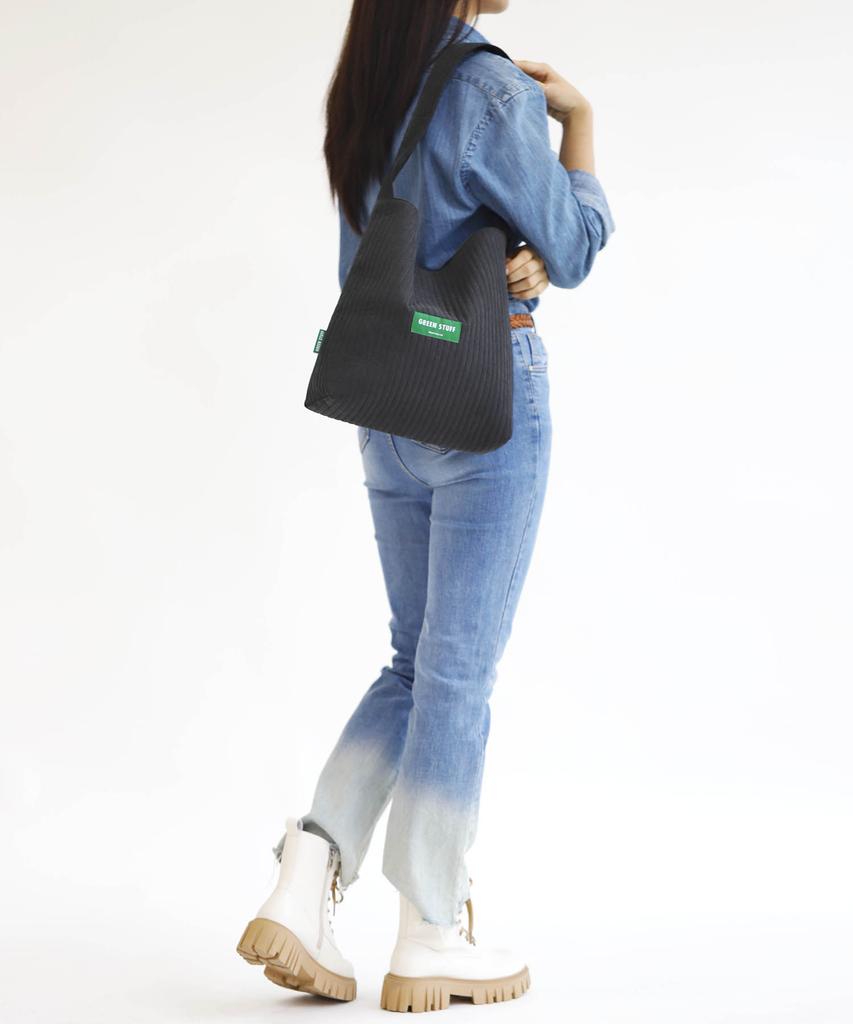 Green Stuff Simple Shopper Bag 62 Soft Quilted - Black