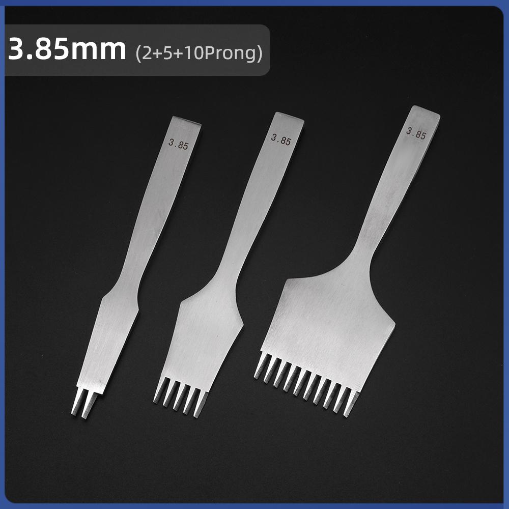 QJH DIY Lederstanzwerkzeug Set, Lederbohrer Meißel, Langlebige Leder Lochschneidewerkzeuge, Professioneller Stahlmeißel