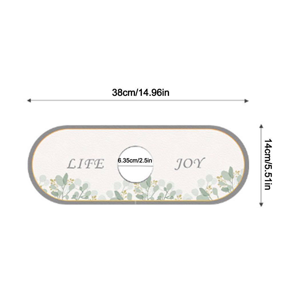 Non-Slip Faucet Draining Mat Self Absorbent Drying Mat Countertop Sink Protector  Home Kitchen