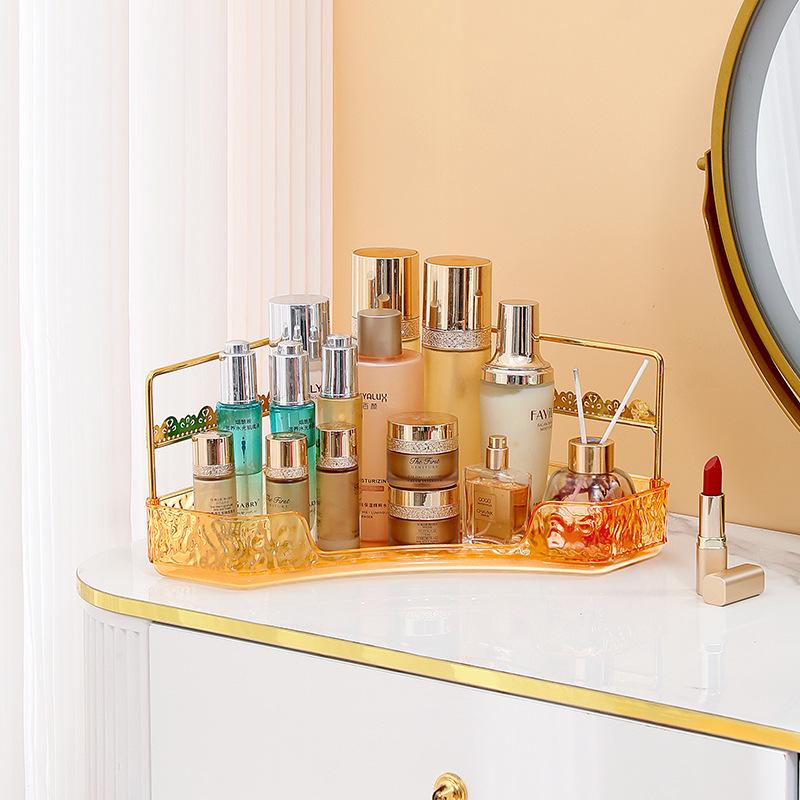 Corner Storage Rack for Bathroom and Kitchen: Organize Cosmetics, Skincare, Perfume, and Lipstick