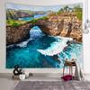 Ocean Wall Tapestry Landscape Forest Waterfall Lotus Cloth  Hanging Tapestries Decor  Carpet Beach  Home Decoration