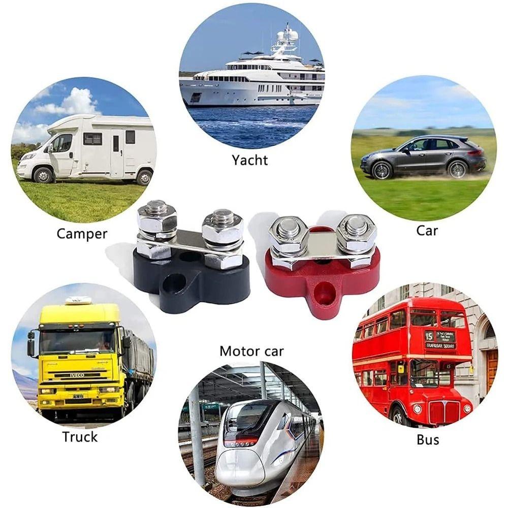 M8 Power Distribution Stud Heavy Duty Junction Block Bus Bar Terminal Block Studs  Boat