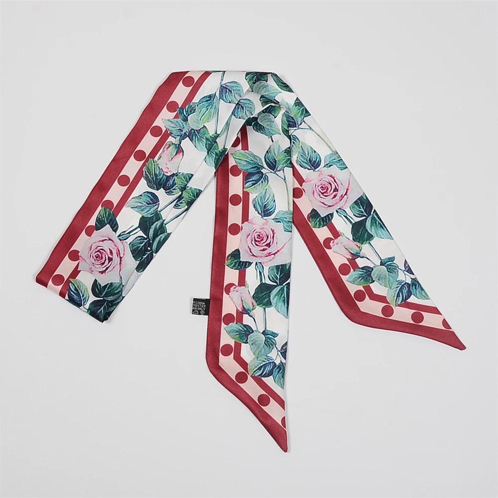 Summer scarf hairband for women with versatile kidnapping long streamers elegant fashionable narrow strips tied with small scarf