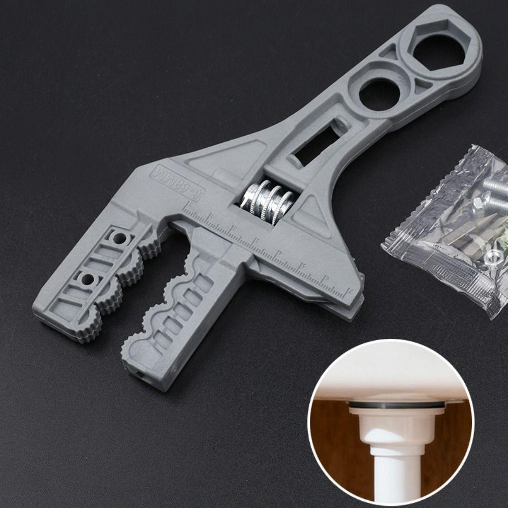 Large Opening Bathroom Wrench Aluminum Zinc Zinc Alloy Water Heating Wrench Multifunctional Wrench Home Use