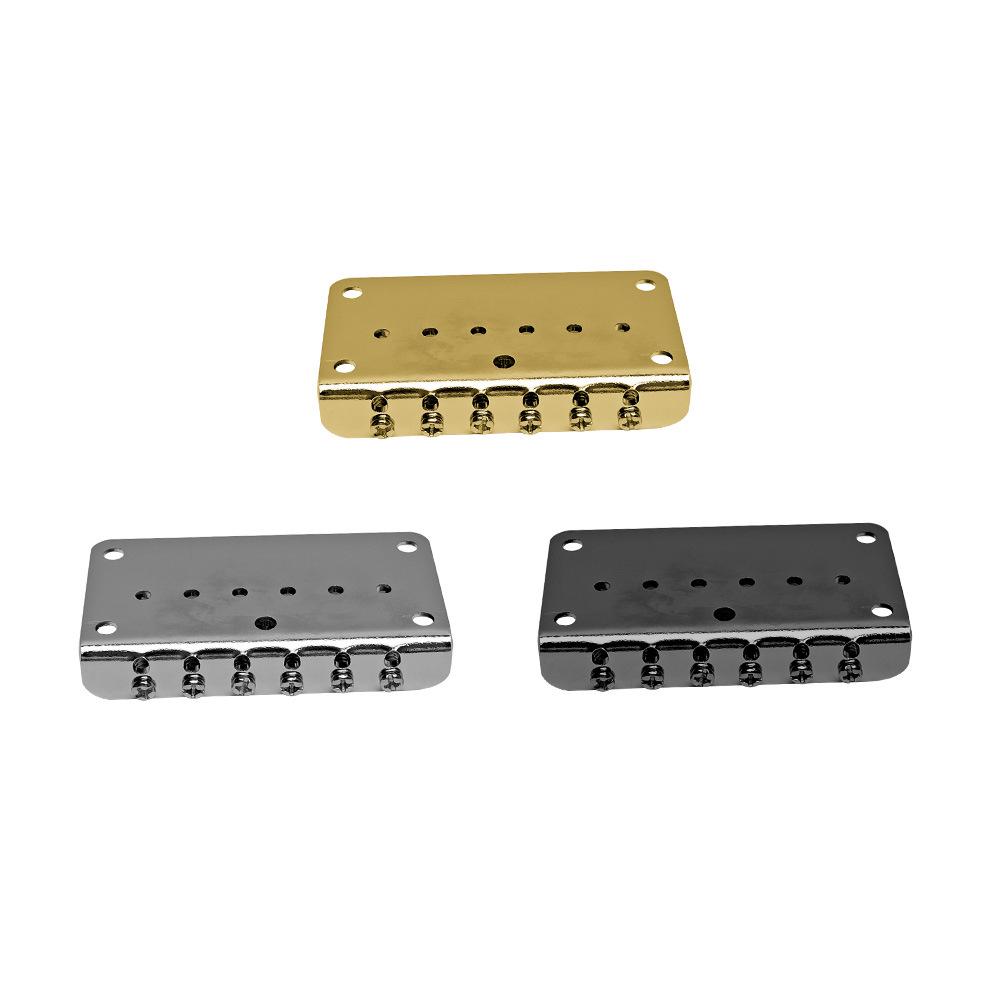 Electric Guitar Chrome/Black Bridge Tailpiece String Holder, 78MM
