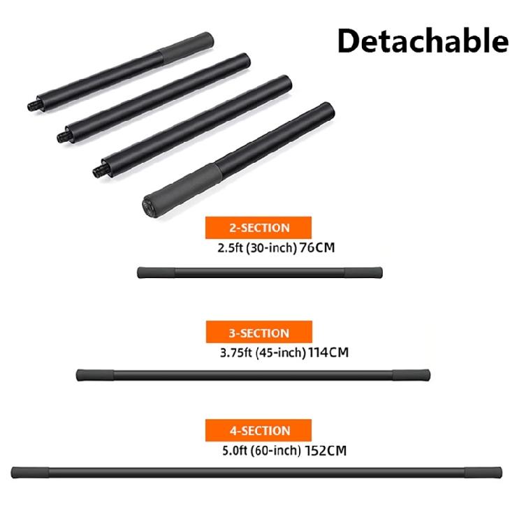 Portable Yoga Stick Flexibility Exercise Rod Fitness Equipment Pilates Rod For Stretching and Muscle Strengthening