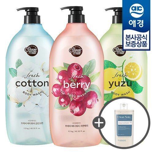 

Shower Mate Fresh Body Wash 1.2kg x3 + 180ml Body Wash Free_684386 Clean Cotton