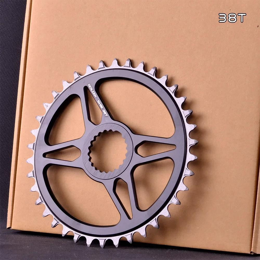 GOLDIX 0mm Offset MTB Chainring Round Narrow Wide Teeth Sprocket For Shimano XT M7100 M7120 M7130 M8100 M8120 M9100 SH 38T