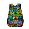 Zaini Hip Hop Kpop Giovanili per la Scuola Unisex Geometry Dash Borse da Viaggio Stampa 3D Oxford Impermeabili Zaini a Spalla per Quaderno