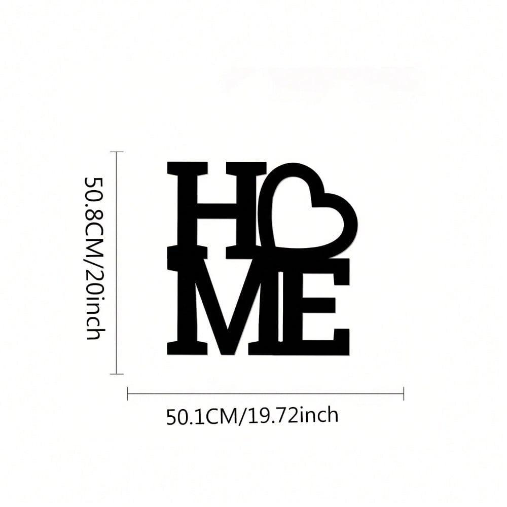 Metal Wall Art Letters 1pc, Iron Home Decor, Black Silhouette Wall Decoration, Abstract Metal Wall Art, Modern Hanging Ornament