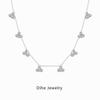 Collana con ciondolo a croce con perline di ciliegia in argento sterling S925 da donna