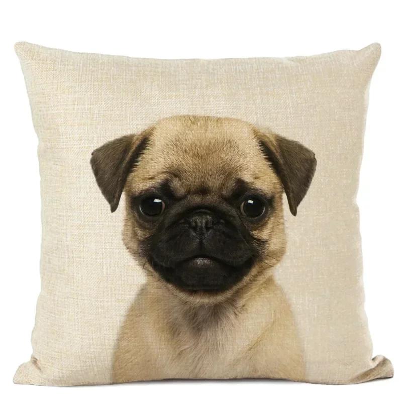 Cute Animal Parrot Linen Pillowcase Deer Wolf Pillows Case For Bedroom Pillow Cover Living Room Decoration Boy Girl Room 45X45Cm