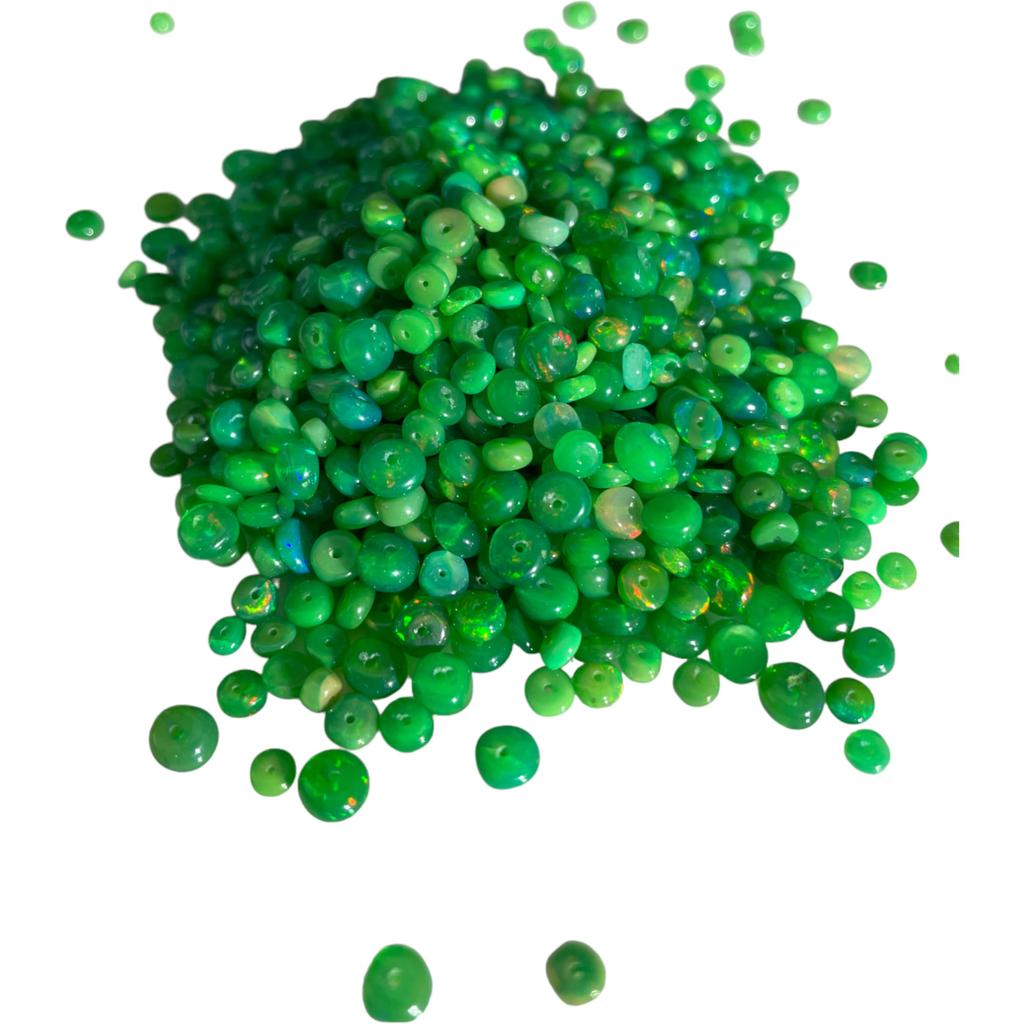 Green Opal Beads: Natural Australian Gemstone, 4mm