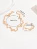 2024 Hip-Hop Chic Women's Necklace & Bracelet Set - Geometric Design, High-End Style