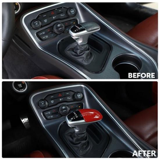 Red Console Gear Shift Button Knob Cover Trim For Dodge Charger 15+ Durango 18+