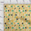 oneOone Cotton Flex Hot Curry Fabric Texture & Triangle Geometric Craft Projects Decor Fabric Printed By The Yard 40 Inch