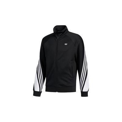 Chaqueta de chándal Originals Trefoil 3-Stripes Wrap con logo bordado Hombre Chaquetas Negro FM1525