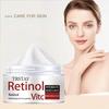 Straffende Creme für den Hals, Gesichtscreme, Retinol, reduziert das Erscheinungsbild der Hautalterung, glättet Falten und verbessert die Hautaktivität. Jugendliche Feuchtigkeitscreme