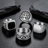 Stainless Steel Celtic Triquetra Cast Ring for Men: European & American Style Finger Jewelry