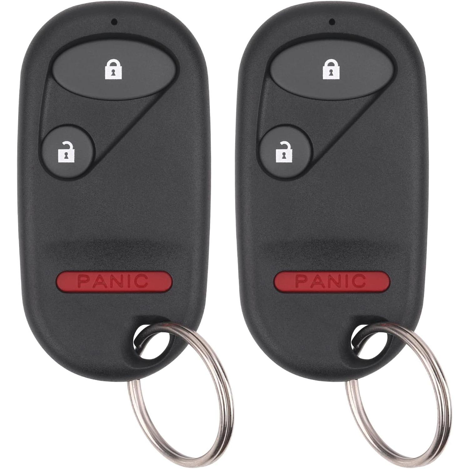 Key Fob Replacement for 2001-2005 Honda Civic EX LX DX/ 2003-2007 Pilot Car Keyless Entry Remote Control,NHVWB1U523, NHVWB1U521,3 Buttons, 2Pcs 2pcs