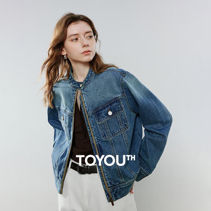 

Женская джинсовая куртка Chuyu с цветными блоками M