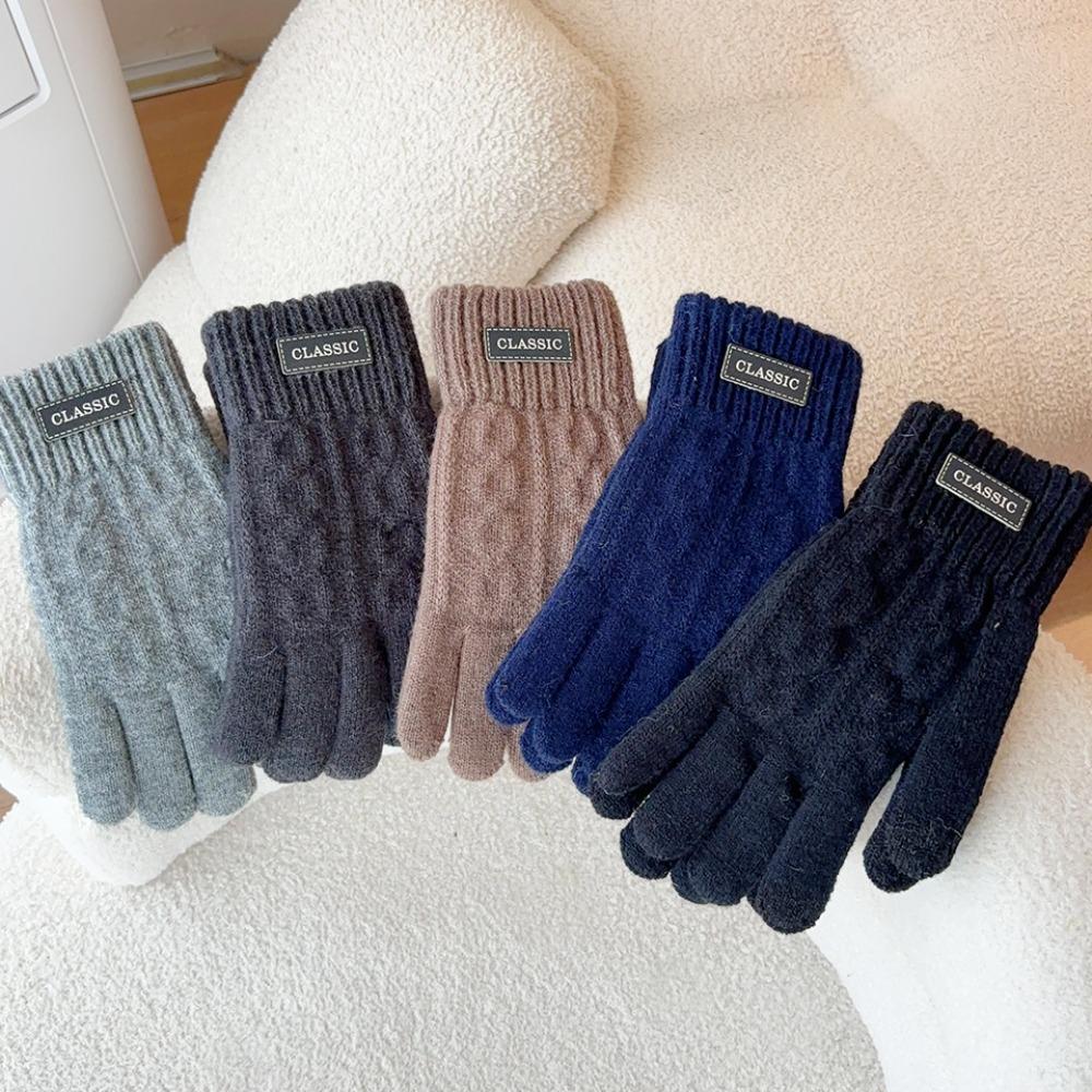 Warm Full Finger Gloves Touchscreen Thermal Mittens Fashion Knitted Gloves  Outdoor